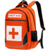 Empty Red Emergency Medical Bag