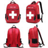 Empty Red Emergency Medical Bag