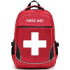 Empty Red Emergency Medical Bag